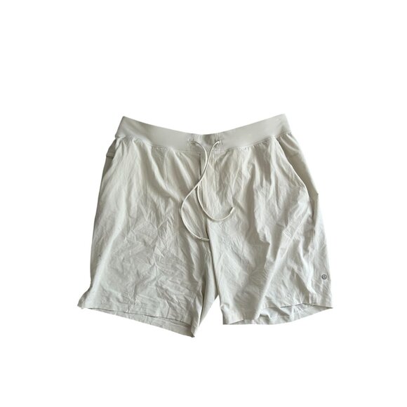 LULULEMON Men's Off White Workout Shorts Size XXL - Picture 7 of 8